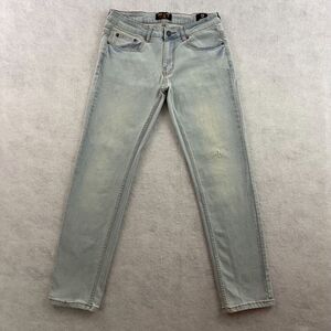 Ring Of Fire Jeans Mens 31x30 Slim Blue Washed Denim Y2K Streetwear Fit
